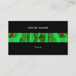 Orb Green Stripe Visitenkarte schwarz hinten