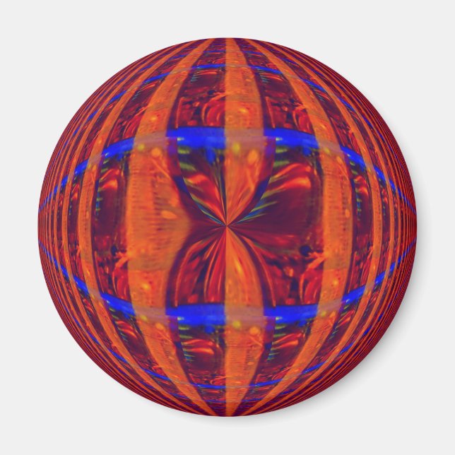 Orb Roter Kühlschrankmagnet rund (Vorne)