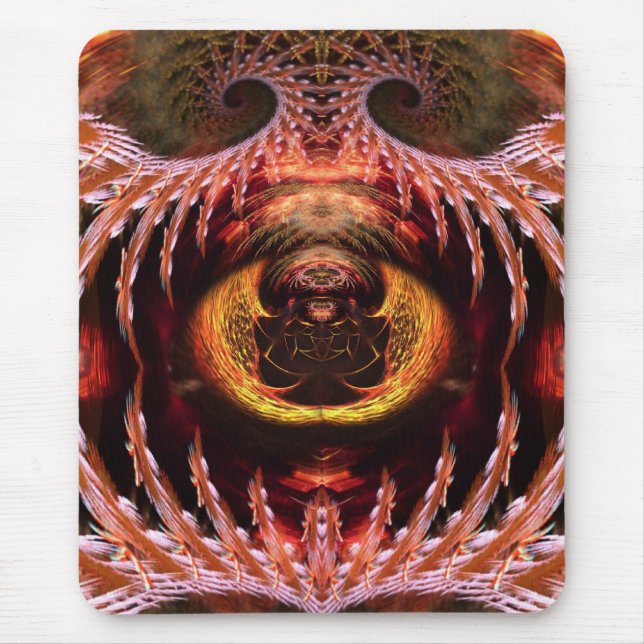 Orb Spirit Tree Fraktal Art Fantasy Mousepad (Vorne)