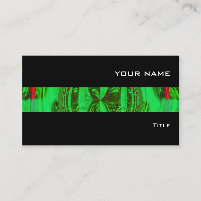 Orb Vert bande carte de visite noir (Devant)