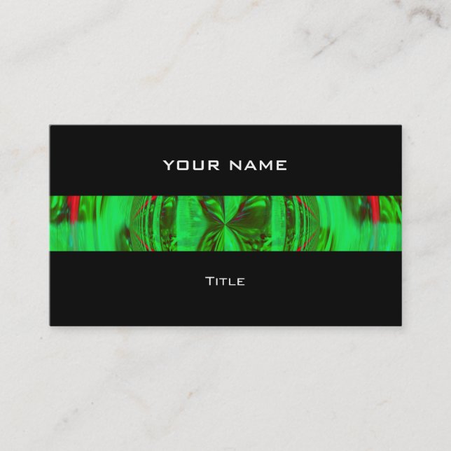 Orb Vert bande carte de visite noir dos (Devant)
