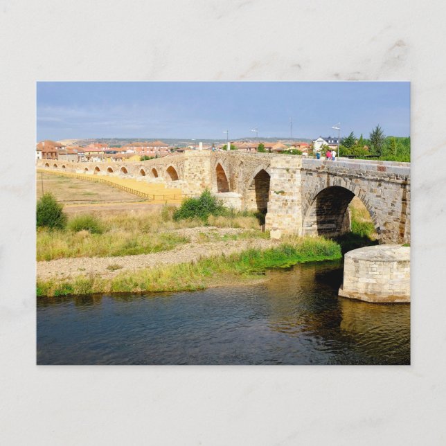 Orbigo Bridge Feiertagspostkarte (Vorderseite)