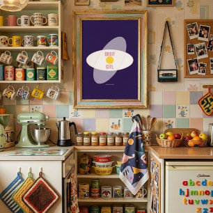 Orbit Girl — Affiche Maximaliste 90s Chambre Rét