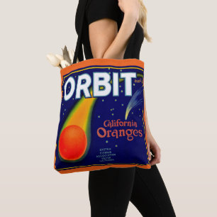 Orbit Orange Fruchtkartentafel der 20er Jahre gedr Tasche