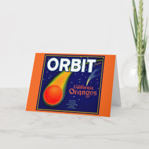 Orbit Orange Fruchtkartett der 1920er Jahre Karte