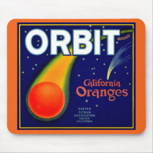 Orbit Orange Fruchtkartett der 1920er Jahre Mousepad