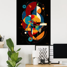 Orbital Alignment – Modern Geometric Abstract Poster