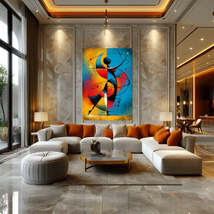 Orbitaler Rhythmus – Moderne abstrakte Geometrie Poster