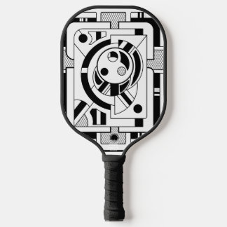 Orbitron Minimal -Abstract Geometric Line Art Pickleball Schläger