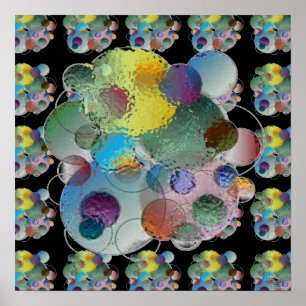 Orbs Planets Abstrakte Formen Poster
