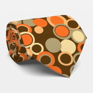 Orbs Polka Dot Abstrakt Brown zweiseitig Krawatte