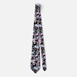 Orbs Polka Dot Black beidseitig bedruckt Krawatte