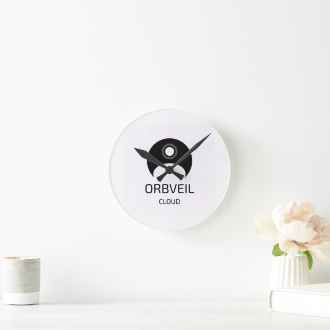 Orbveil Cloud-Wanduhr Runde Wanduhr (Zuhause)