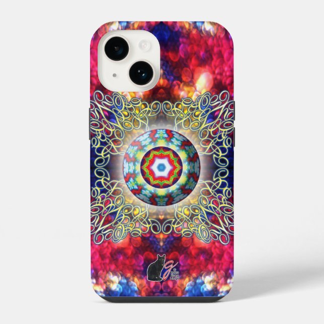Orbz Kaleid iPhone 14 Hülle (Rückseite)