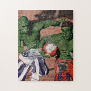 Orc Gladiator Football Fantasy Art Medium Puzzle