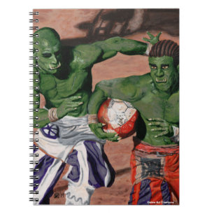 Orc Gladiator Football Fantasy Art Spirituosen Not Notizblock