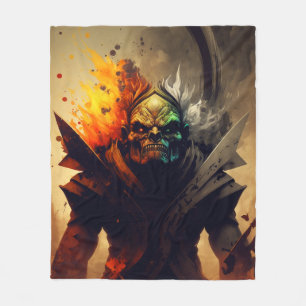 Orc-Kriegsfürst Fantasy-Decke D&D-Geschenk Fleecedecke