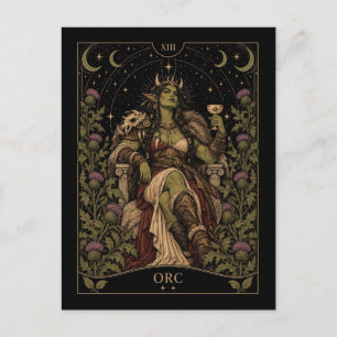 Orc, Sternen-Tarot-Kunst Postkarte