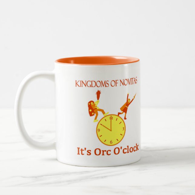 Orc Uhr-Kaffee-Tasse Zweifarbige Tasse (Links)