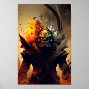 Orc Warlord Fantasy Poster D&D Dekoration 1