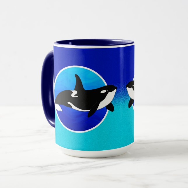 Orca - 15 oz. Combo-Tasse Tasse (Vorderseite Links)