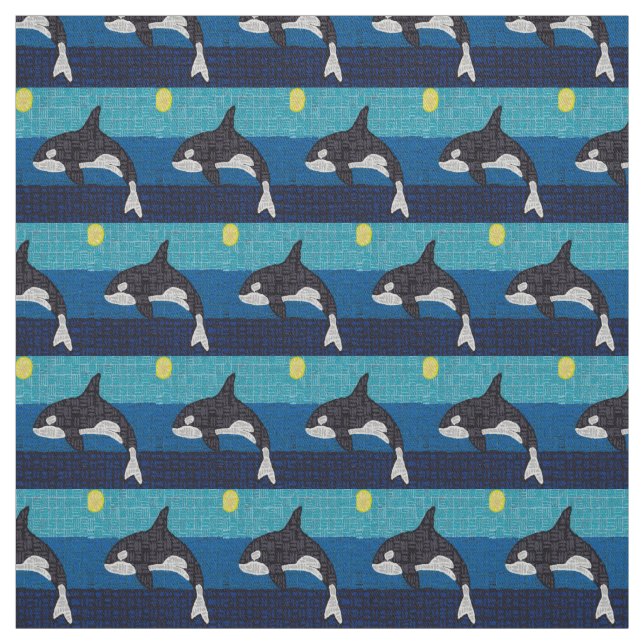 Orca - Baumwoll-Drellstoff Stoff (Muster)