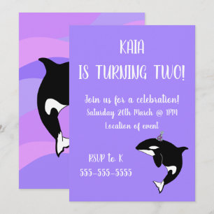 Orca Birthday Einladung