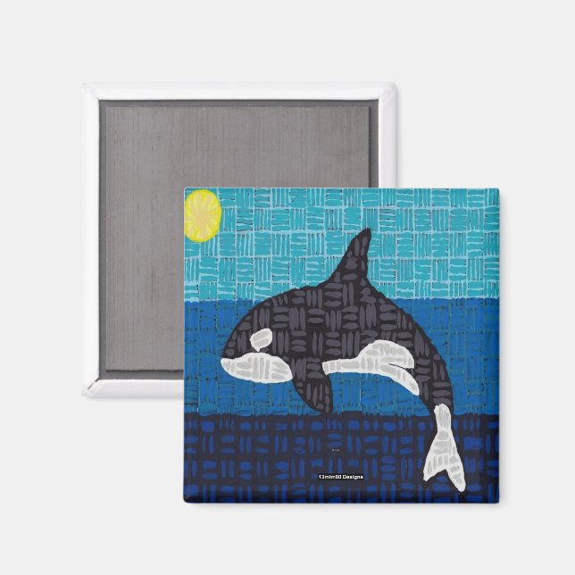 Orca (carré) - Aimant (Recto/Verso)