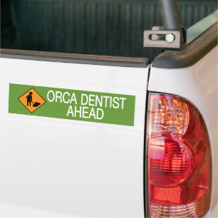Orca Dentist Ahead Autoaufkleber