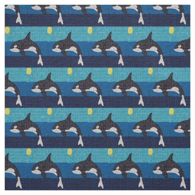 Orca - Elfenbein Leinenstoff Stoff (Muster)