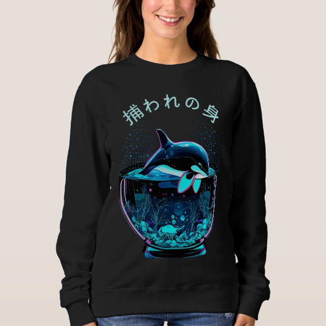 Orca End Captivity Free The Orcas Marine Protectio Sweatshirt (Vorderseite)