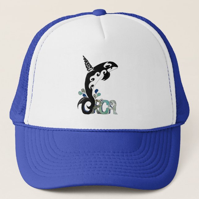 Orca Freedom Art Trucker Mütze (Vorderseite)