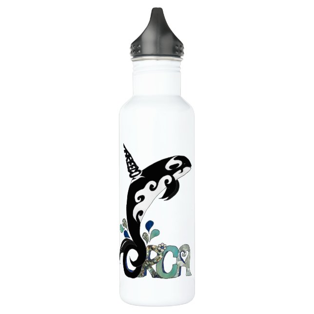 Orca Freedom Kunst, Dichtung und Musik Edelstahlflasche (Links)