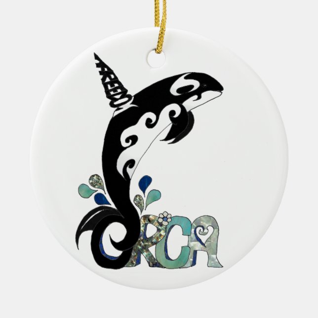 Orca Freedom Kunst Keramikornament (Vorne)