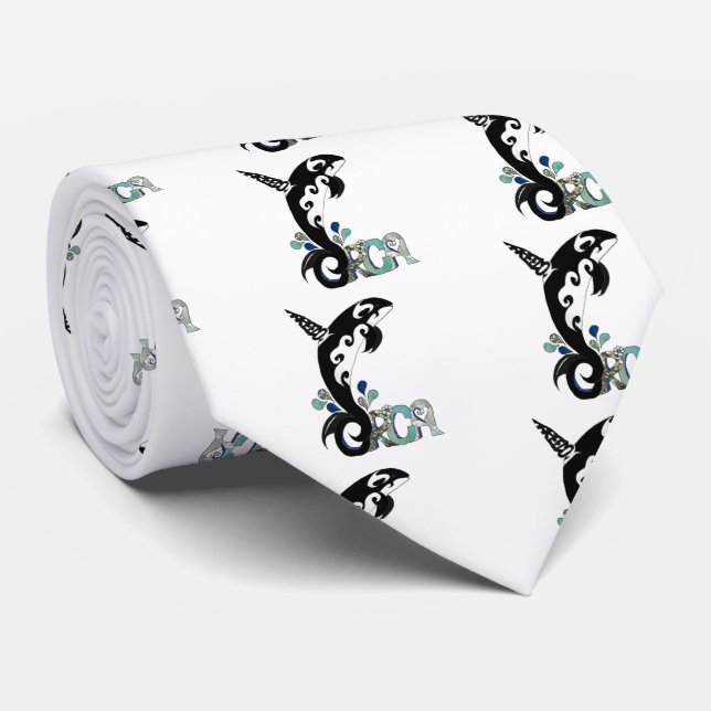 Orca Freedom Kunst Krawatte (Gerollt)