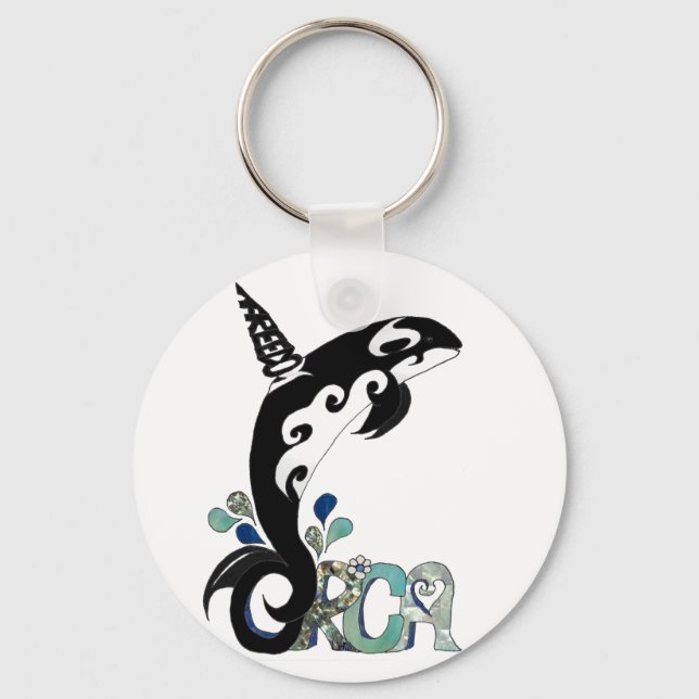 Orca Freedom Kunst Schlüsselanhänger (Vorderseite)