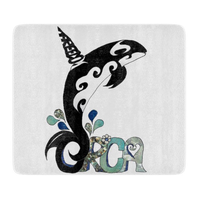 Orca Freedom Kunst Schneidebrett (Vorderseite)