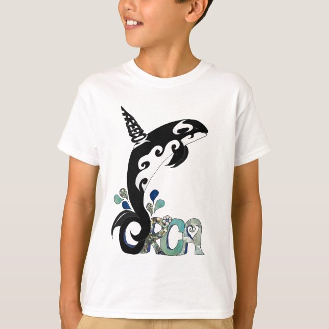 Orca Freedom Kunst T-Shirt (Vorderseite)
