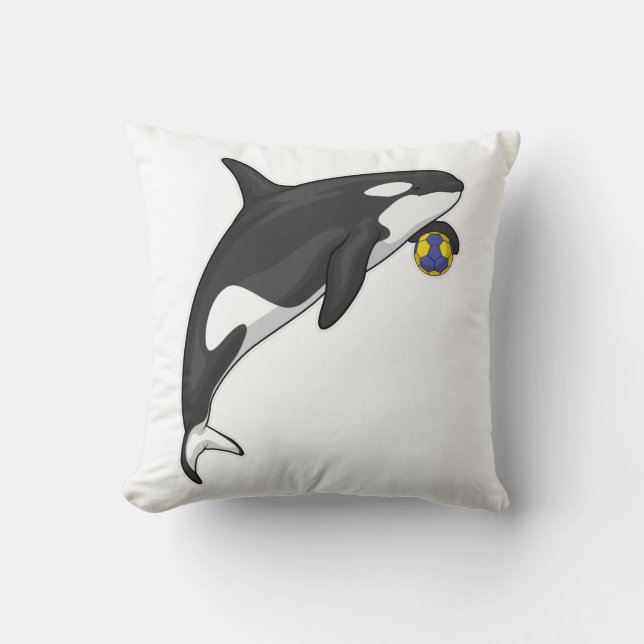 Orca Handball Spieler Handball Kissen (Vorderseite)