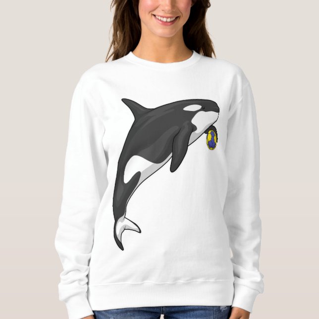 Orca Handball Spieler Handball Sweatshirt (Vorderseite)