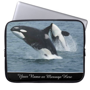 Orca Killer Wale Brechen Personalisiert Laptopschutzhülle