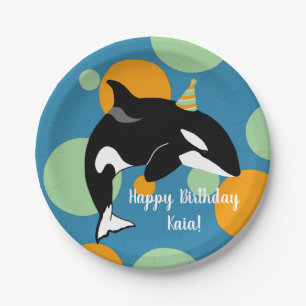 Orca Killer Whale Birthday Pappteller