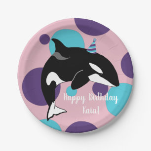 Orca Killer Whale Birthday Pappteller