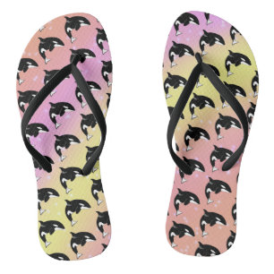 Orca Killer Whale Flip Flops