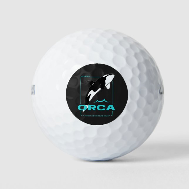 Orca Killer Whale für ein Mädchen, das nur Orcas L Golfball (Vorderseite)