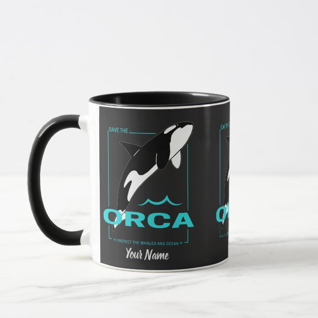 Orca Killer Whale für ein Mädchen, das nur Orcas L Tasse (Links)
