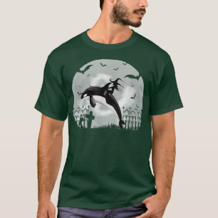 Orca Killer Whale Mondlicht Sonniges Halloween Cos T-Shirt