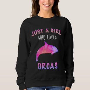 Orca Killer Whale Ozean Nur ein Mädchen Long Sleev Sweatshirt