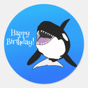 Orca Killer Whale Runder Aufkleber