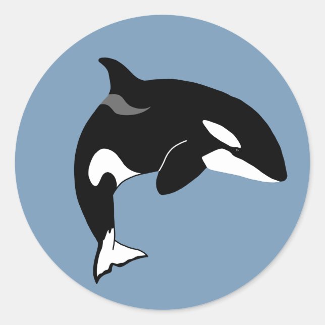 Orca Killer Whale Runder Aufkleber (Vorderseite)